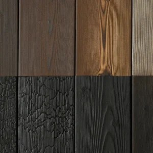 A set of samples of fired boards